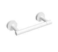 RARXTR White Toilet Paper Holder SUS304 Stainless Steel Double Post Pivoting Toilet Paper Roll Holder Wall Mounted Toilet Tissue Holder for Commercial Bathroom RV Brushed Brass Finish