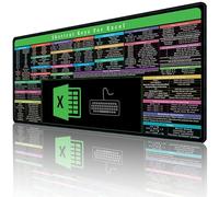 Raryine excel Shortcuts Cheat Sheet,Keyboard Shortcut,Over 150 Excel Shortcut Keys,Anti-Slip Waterproof Keyboard pad,Large Excel Shortcut Mousepad(35.4x15.74 in)., (FCMY-excel Mousepad)