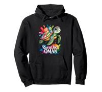 Ras Al Jinz, Oman Sea Turtle Paint Splatter Souvenir Art Pullover Hoodie