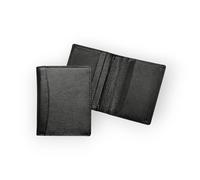 RAS Black Slim RFID Blocking Card Holder Wallet - Genuine Nappa Leather Minimalist Front Pocket Card Case with Note Pocket - Ultra Slim Design Holds 6 Cards & Cash