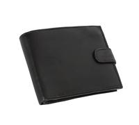RAS Mens RFID Blocking Safe Nappa Leather Notecase Wallet with A Coin Pocket 2511 Black