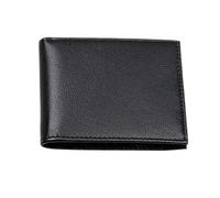 RAS Mens Slim Classic Bifold RFID Antitheft Wallet, 6 Cards Genuine Leather Billfold Wallet 125 Black