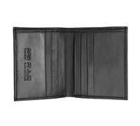 RAS WALLETS Mens RFID Safe Soft Genuine Leather Credit Card and Banknote Pocket Slimline Wallet 122 (Black)