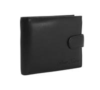 RAS WALLETS Personalised Men’s Leather Bifold Wallet with RFID Blocking, Custom Laser-Engraved Name Initials, Wallet with Strap Closure, Coin Pocket & Multiple Card Slots (Black)