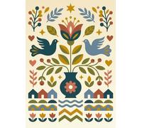 Rasa Paper Co. Indian Art Series: Folk Art Inspired Journal: 100 Pages, 6.12 x 8.65 inch size, Lined Notebook for Journaling and Mindful Writing