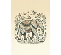 Rasa Paper Co. Indian Art Series: Gond Art Inspired Journal: 200 Pages, 7 x 10 inch size, Lined Notebook for Journaling and Mindful Writing