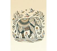 Rasa Paper Co. Indian Art Series: Gond Art Inspired Journal: 200 Pages, 7 x 10 inch size, Lined Notebook for Journaling and Mindful Writing