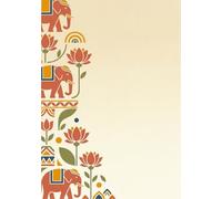 Rasa Paper Co. Indian Art Series: Kerala Mural Inspired Journal: 100 Pages, 7 x 10 inch size, Lined Notebook for Journaling and Mindful Writing