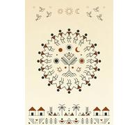 Rasa Paper Co. Indian Art Series: Warli Art Inspired Journal: 100 Pages, 6.12 x 8.65 inch size, Lined Notebook for Journaling and Mindful Writing