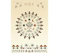 Rasa Paper Co. Indian Art Series: Warli Art Inspired Journal: 100 Pages, 7 x 10 inch size, Lined Notebook for Journaling and Mindful Writing
