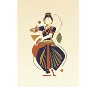 Rasa Paper Co. Indian Classical Dance Series: Bharatanatyam Inspired Journal: 100 Pages, 6.12 x 8.65 inch size, Lined Notebook for Journaling, Mindful Writing and Creative Thoughts