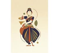 Rasa Paper Co. Indian Classical Dance Series: Bharatanatyam Inspired Journal: 200 Pages, 7 x 10 inch size, Lined Notebook for Journaling, Mindful Writing and Creative Thoughts