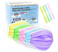 Rasav Kids Disposable Face Masks 100Pcs,3 Ply Kids Masks Disposable Breathable Colorful Cute Face masks for Children, Girls & Boys