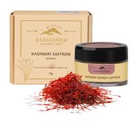 Rasayanam Pure Original Kashmiri Saffron/Kesar/Kumkuma Puvvu (1gm) | Certified highest Grade-A Keshar | Saffron for pregnant women, Pooja rituals & Food aroma