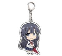 Rascal Does Not Dream of Bunny Girl Senpai Keychain Cute Mai Sakurajima Acrylic Key Chain Mai Sakurajima Keyring Decoration Cosplay Double Layer Acrylic Clear Durable Accessories For Anime Fans