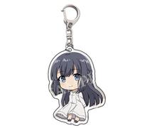 Rascal Does Not Dream of Bunny Girl Senpai Keychain Cute Mai Sakurajima Acrylic Key Chain Mai Sakurajima Keyring Decoration Cosplay Double Layer Acrylic Clear Durable Accessories For Anime Fans