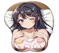Rascal Does Not Dream of Bunny Girl Senpai Sakurajima Mai Anime Non-Slip Silicone Mouse Mat with 3D Wrist Support | Ergonomic Gel Cushion for Comfort & Pain Relief (5)