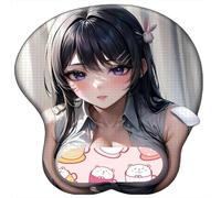 Rascal Does Not Dream of Bunny Girl Senpai Sakurajima Mai Anime Non-Slip Silicone Mouse Mat with 3D Wrist Support | Ergonomic Gel Cushion for Comfort & Pain Relief (3)