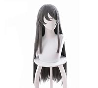 Rascal Does Not Dream Of Bunny Girl Senpai Sakurajima Mai Wig Long Straight Hair 80Cm Synthetic Hair Grey Anime Cosplay Wig Sakurajima Mai