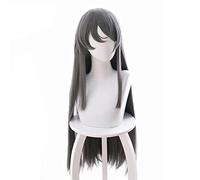Rascal Does Not Dream of Bunny Girl Senpai Sakurajima Mai Wig Long Straight Hair 80cm Synthetic Hair Grey Anime Cosplay Wig Sakurajima Mai