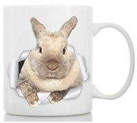 Rascally Rabbit Mug - Funny Bunny Coffee Mug - Perfect Bunny Gifts - Cute Rabbit Tea Cup (325ml)