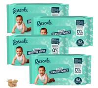 Rascals Premium Sensitive Baby Wipes (4x Packs (Each Pack 52 Wipes))