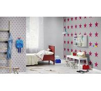 Rasch 248111 Pink Star Pattern Wallpaper Wall Covering