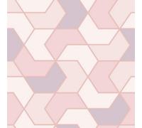 Rasch 270310 Pink/rose Gold Geometric Wallpaper
