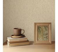 Plain Textured Wallpaper Oatmeal Boho Rasch 571066 Roll