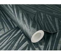 Rasch 608359 Non-Woven Wallpaper 3D Effect Scratches Concrete Look Blue Metallic