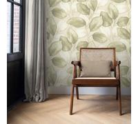 Rasch Opulenza Leaf Trail Textured Vinyl Modern Stunning Wallpaper Soft Grey Perfect for Feature Walls Bedrooms Lounges Hallways Sage 659870