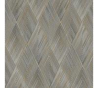 Rasch 844153 Non-Woven Wallpaper in Dark Grey, Black and Gold with Geometric Pattern from The Perfecto VI Collection - 10.05 m x 0.53 m (L x W)