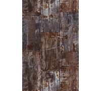 Rasch 940909 Wallpaper 940909 Non-Woven Industrial Metal Look and Rusty Accents in Brown and Grey 3.00 m x 1.86 m (L x W) Photo Wallpaper