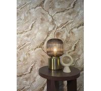 Rasch Agate Marble Taupe / Gold Vasari Palmetto Italian Vinyl Wallpaper 529456