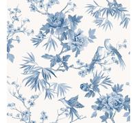 Rasch Amelie Chinoiserie Wallpaper in Blue Rasch Blue