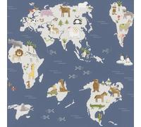 Rasch Animal Map Blue Wallpaper 210910