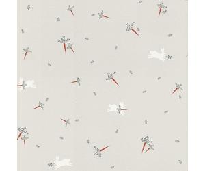 Rasch Bambino Bunny Rabbit Childrens Farm Animal Wallpaper in Grey Rasch Grey