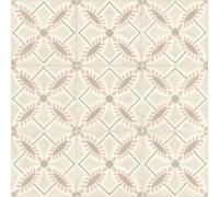Rasch Beachhouse 410273 Patterned Non-Woven Wallpaper with Tile Look in Sand and Pink