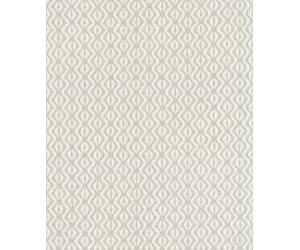 Rasch Beachhouse 410679 Non-Woven Wallpaper with Mediterranean Ikat Pattern in Grey/White with Textile Look