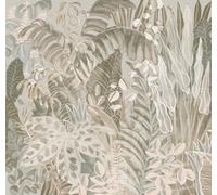 Rasch Beautiful Living Collection Photo Wallpaper Botanical 366679 with Jungle Motif in Light Grey 3.00 m x 3.18 m
