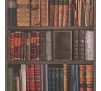 Rasch Book Shelf Pattern Wallpaper Realistic Bookcase Vintage Library 934809