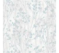 Rasch Botanical Branch Leaf Wallpaper Light Neutral Nature Feature Wall