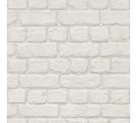 Rasch Brick Effect White Wallpaper 226706