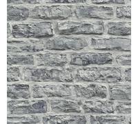 Rasch Brick Factory Vi Collection 498349 Non-Woven Wallpaper Stone Look 3D Grey