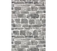 Rasch - Brick Stone Wall Effect - Grey - Luxury Textured Wallpaper 265620