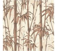 Rasch Brown Bamboo Wallpaper Sepia Textured Vinyl Paste The Wall Botanical Design