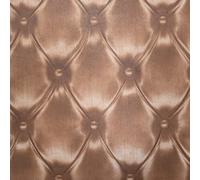 Rasch Brown Leather Effect Headboard Chesterfield Tufted Vinyl Bedroom Wallpaper Vinyl