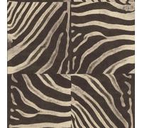Brown Zebra Pattern Animal Print Textured Wallpaper Rasch Extra Washable Vinyl