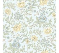 Rasch Echoes Of Eden Garden Muse Wallpaper in Blue Rasch Blue