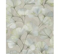 Rasch Elara Aqua Blue Ginkgo Floral Wallpaper